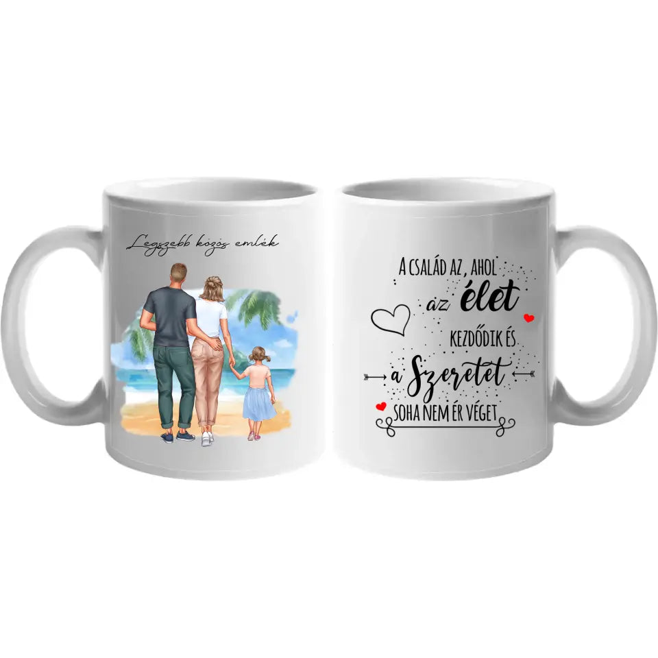 Családos nyári bögre