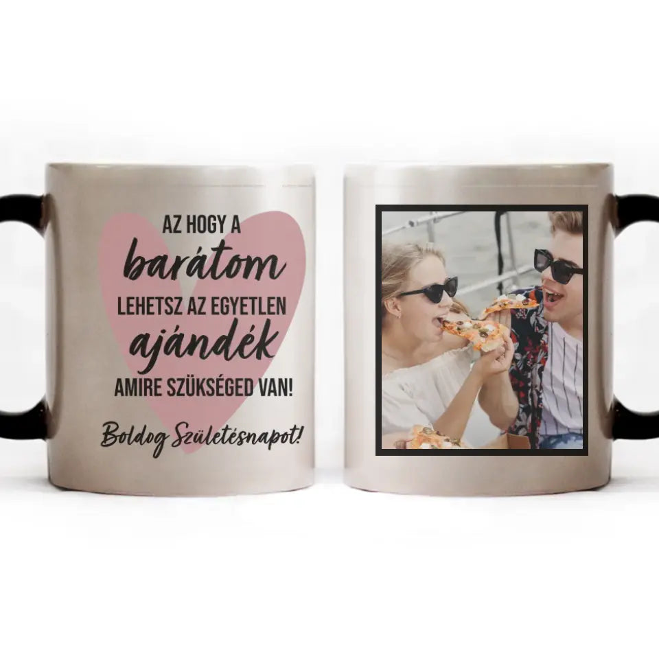 Az hogy a barátom lehetsz egyedi képes vicces szülinapi bögre