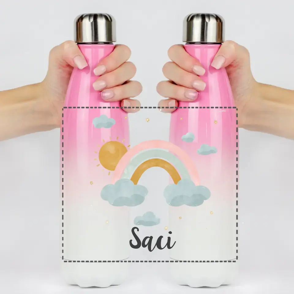 egyedi neves színátmenetes kulacs