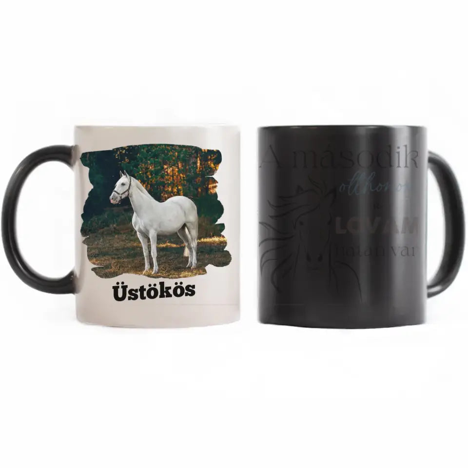 A második otthonom lovas bögre képpel