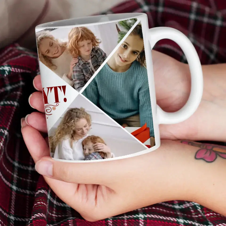 Karácsonyi ajándék bögre 6 egyedi képpel