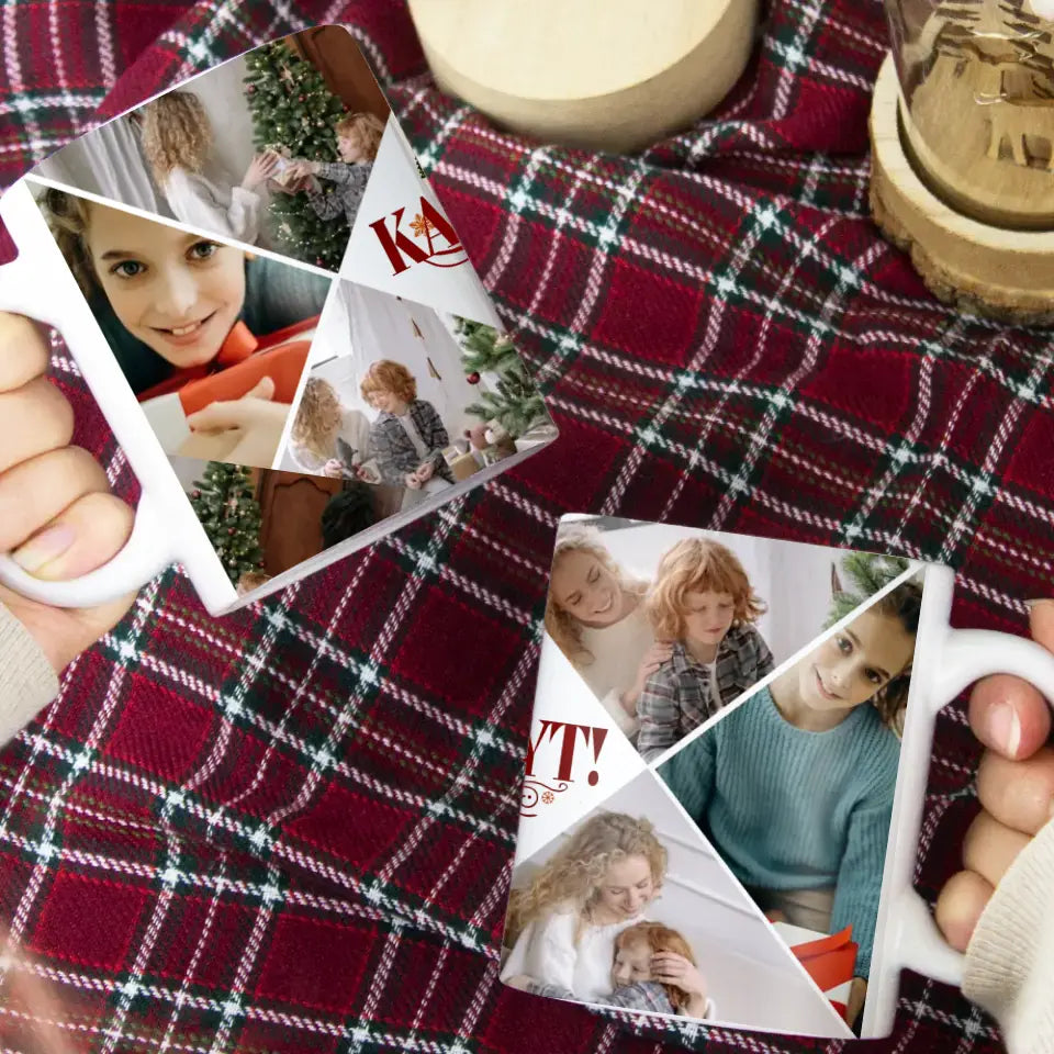 Karácsonyi ajándék bögre 6 egyedi képpel