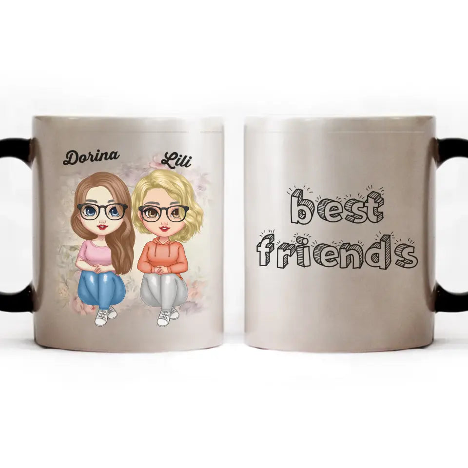 Cuki karakteres legjobb barátnő bögre