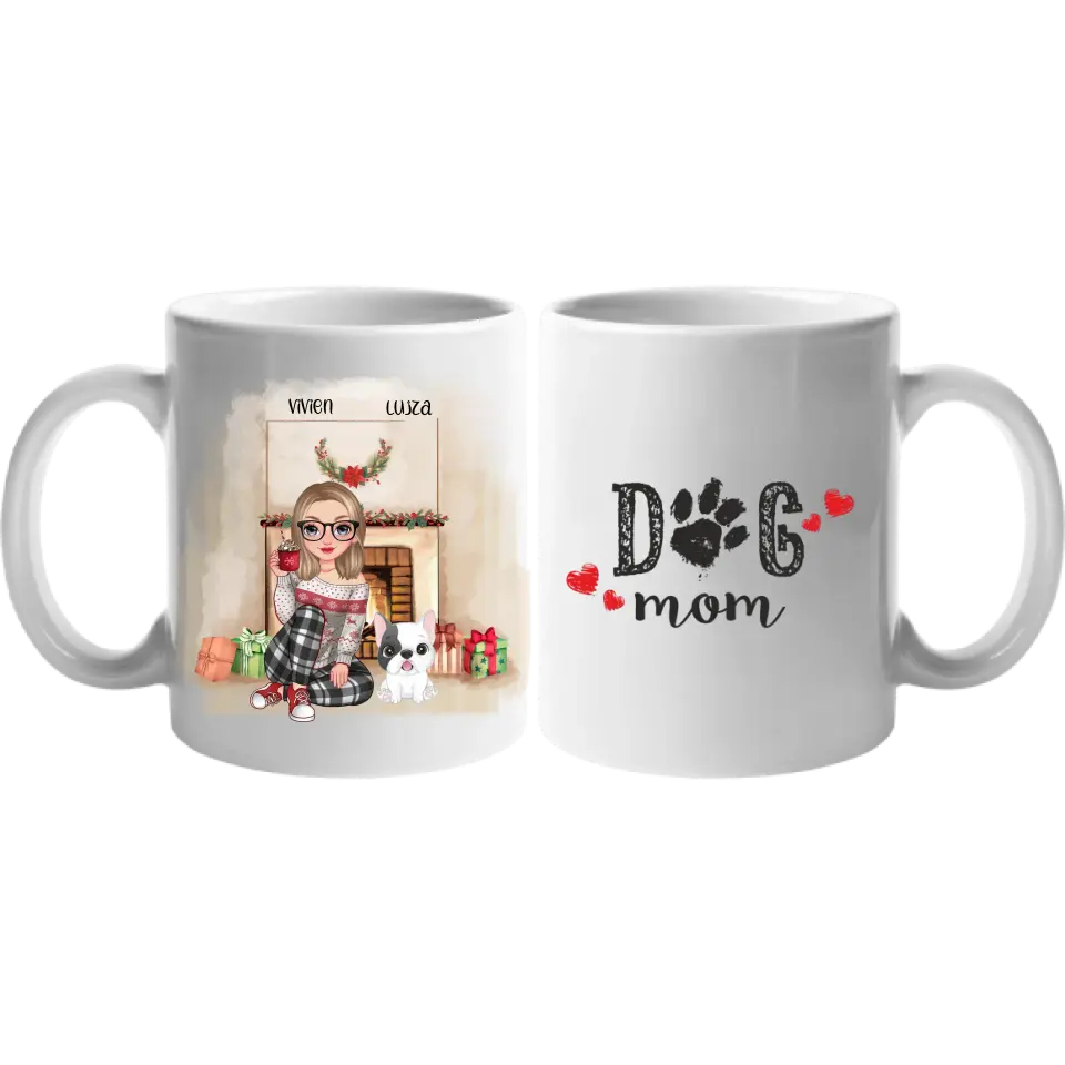 Karácsonyi cuki női gazdis bögre