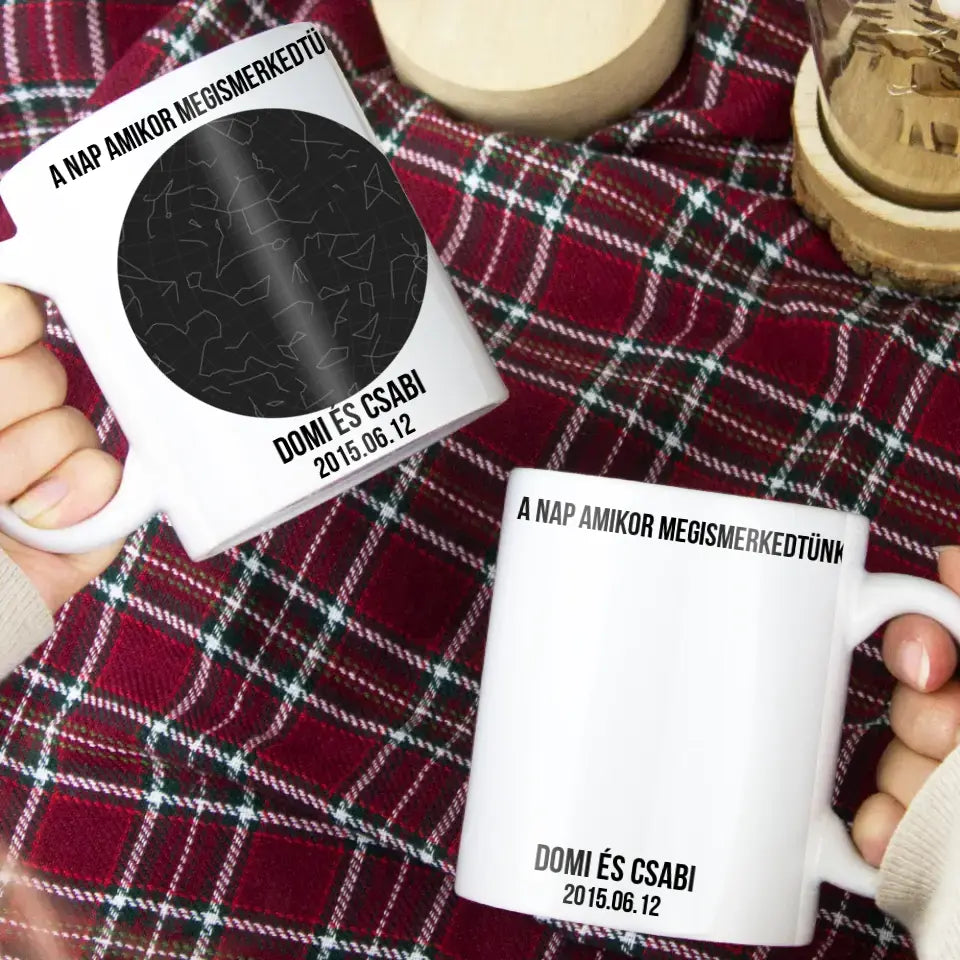 Csillagtérképes egyedi bögre