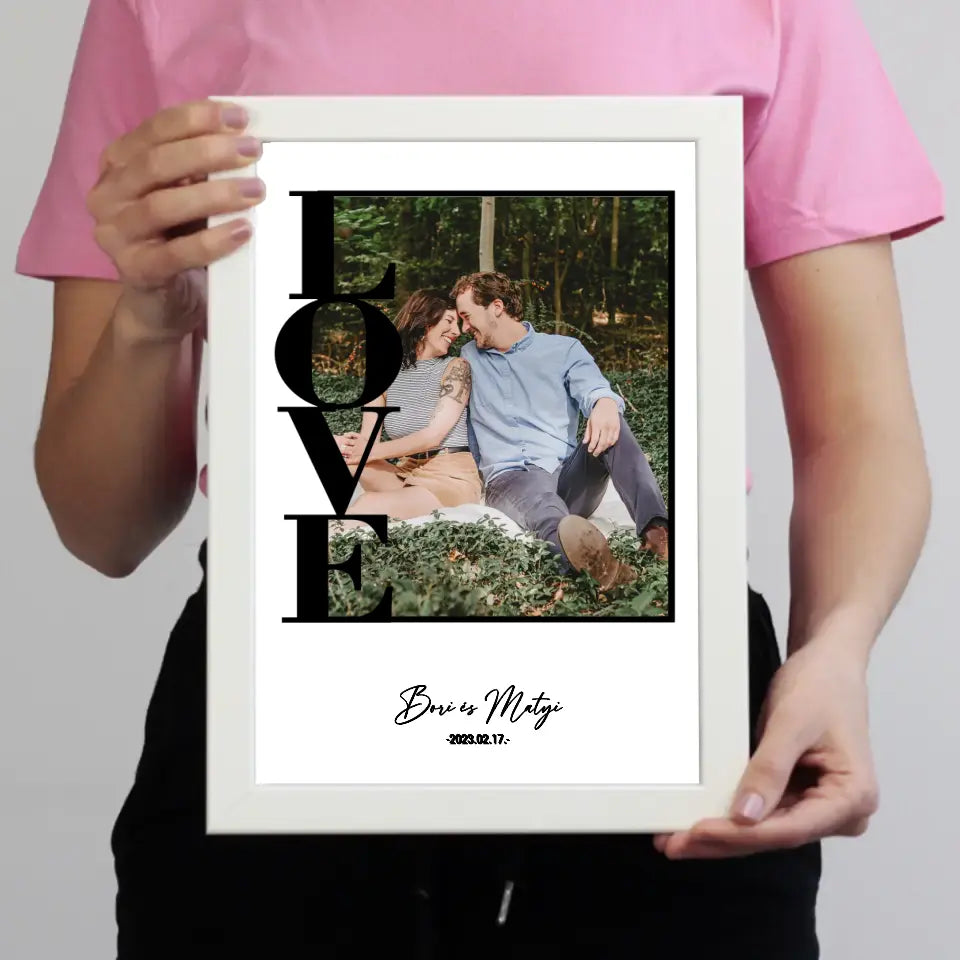 Love falikép egyedi felirattal