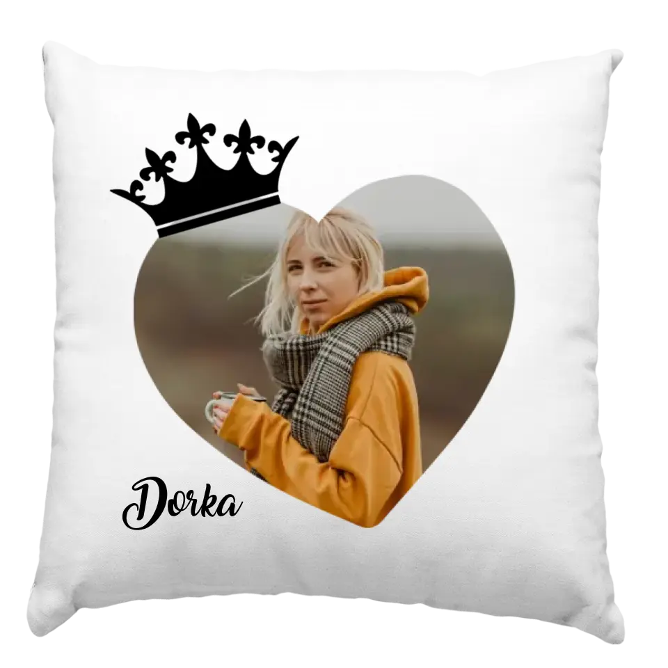 Queen and King két darabos párna szett egyedi képpel