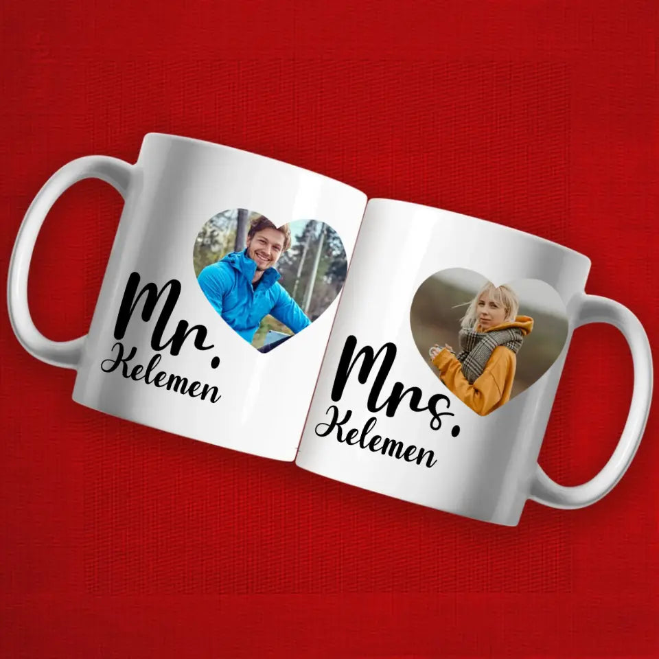 Mr. és Mrs. két darabos bögre szett képpel