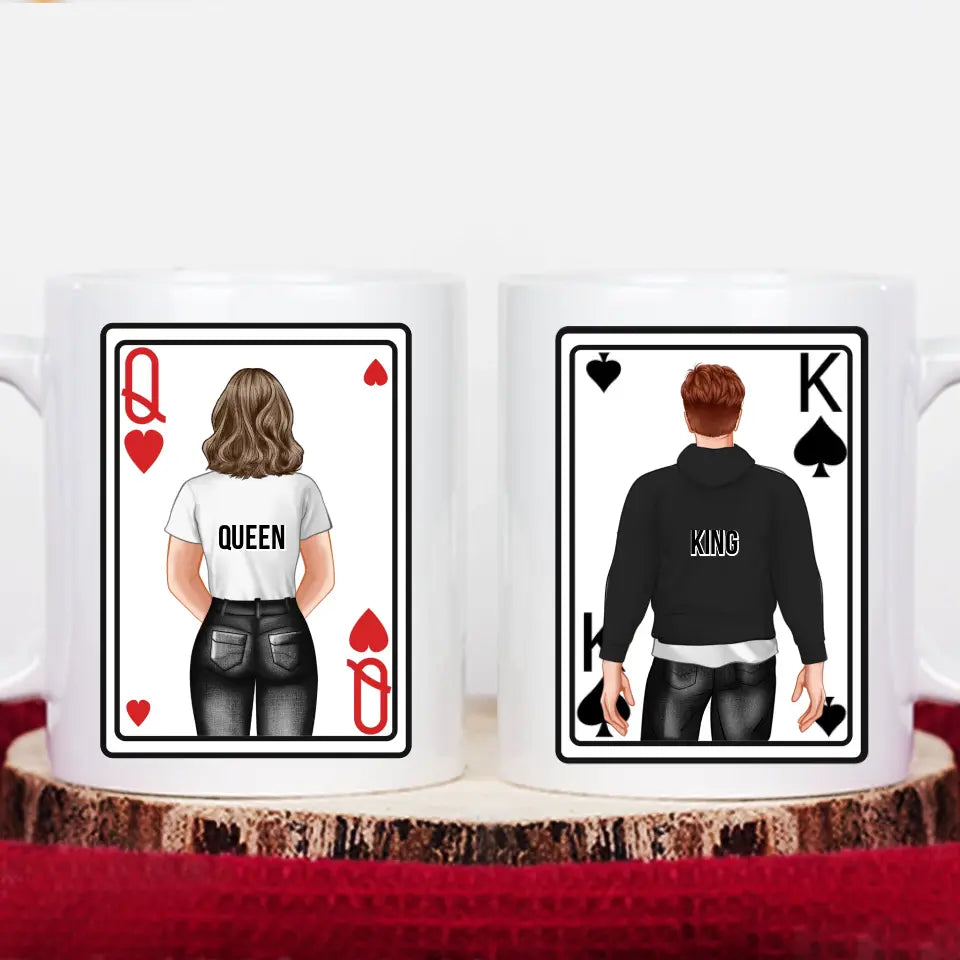 Valentin napi szerkeszthető karakteres King&Queen bögre párban