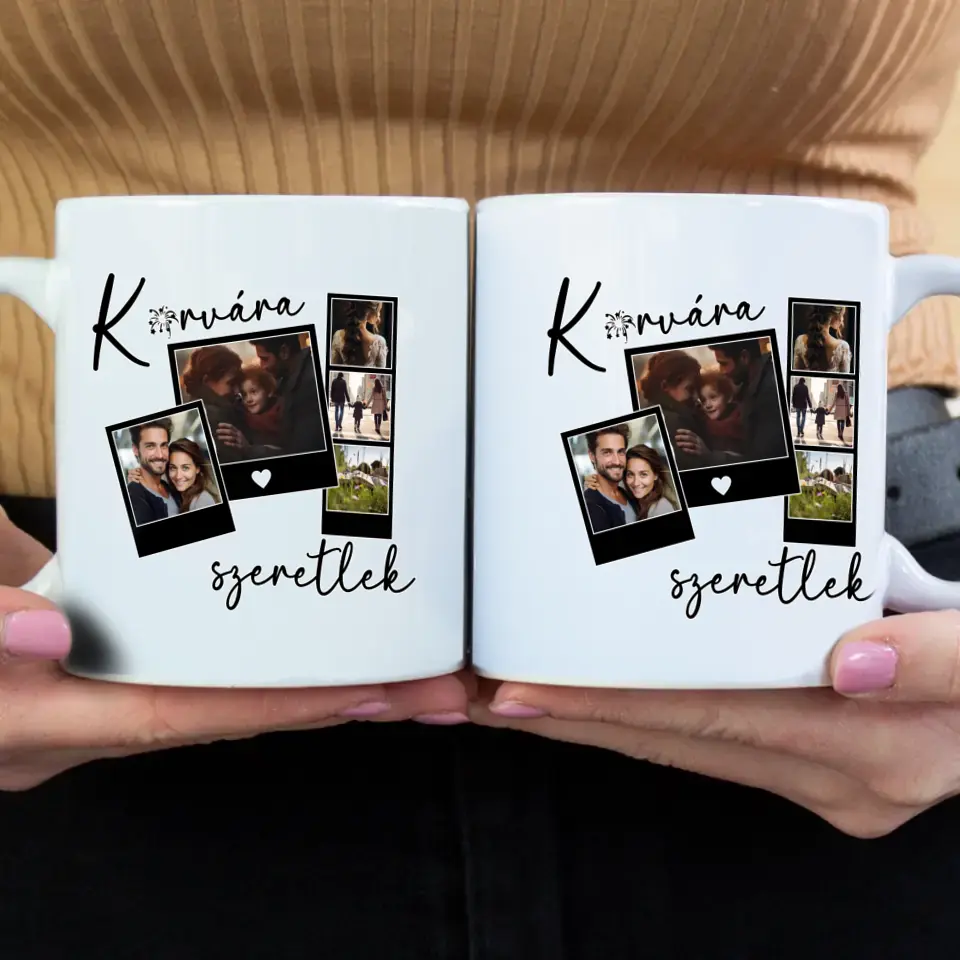 Polaroid képes bögre saját fotókkal