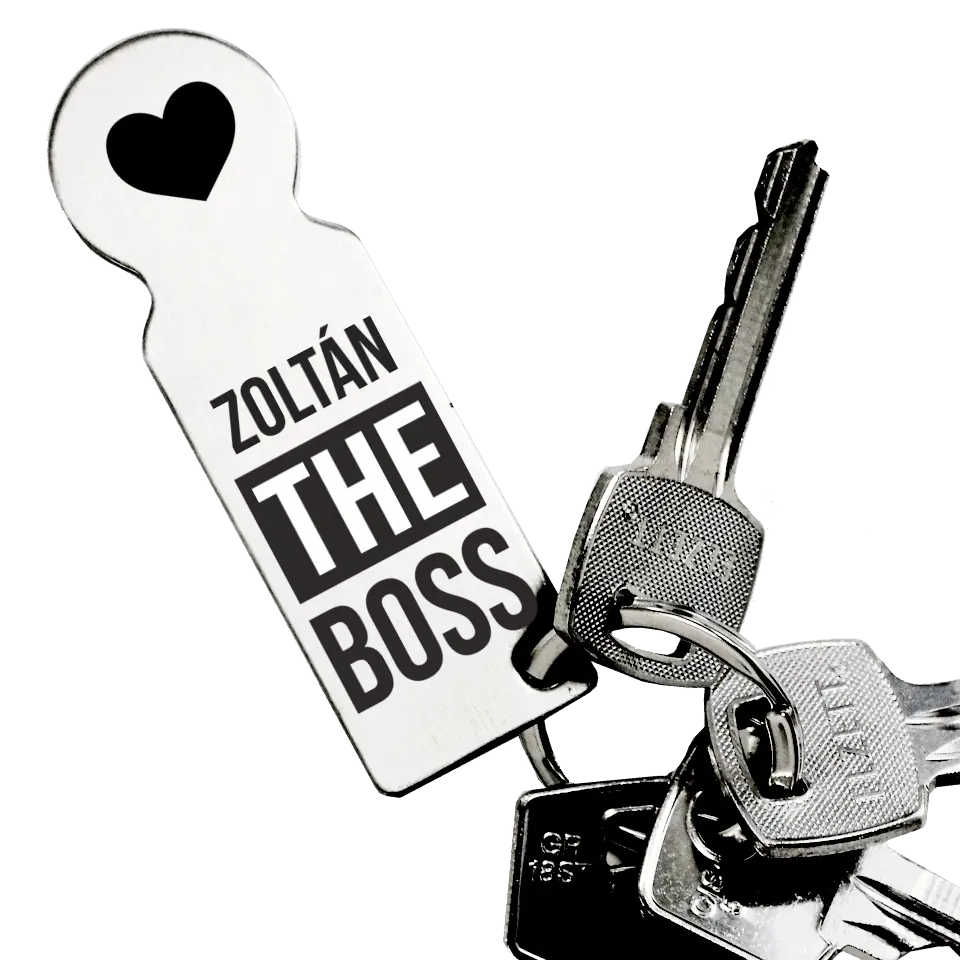 Bevásárló kocsi érme egyedi névvel - the boss