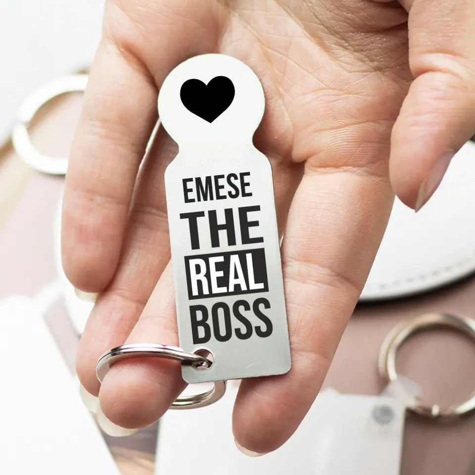 Bevásárló kocsi érme egyedi névvel - the real boss