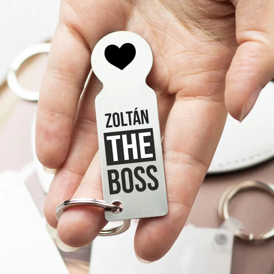 Bevásárló kocsi érme egyedi névvel - the boss