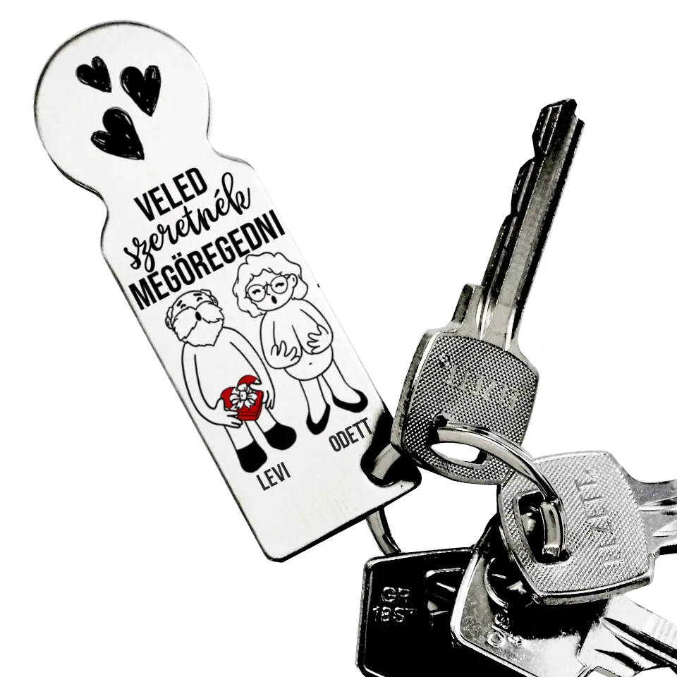 Veled szeretnék megöregedni vicces valentin napi ajándék bevásárló kocsi érme