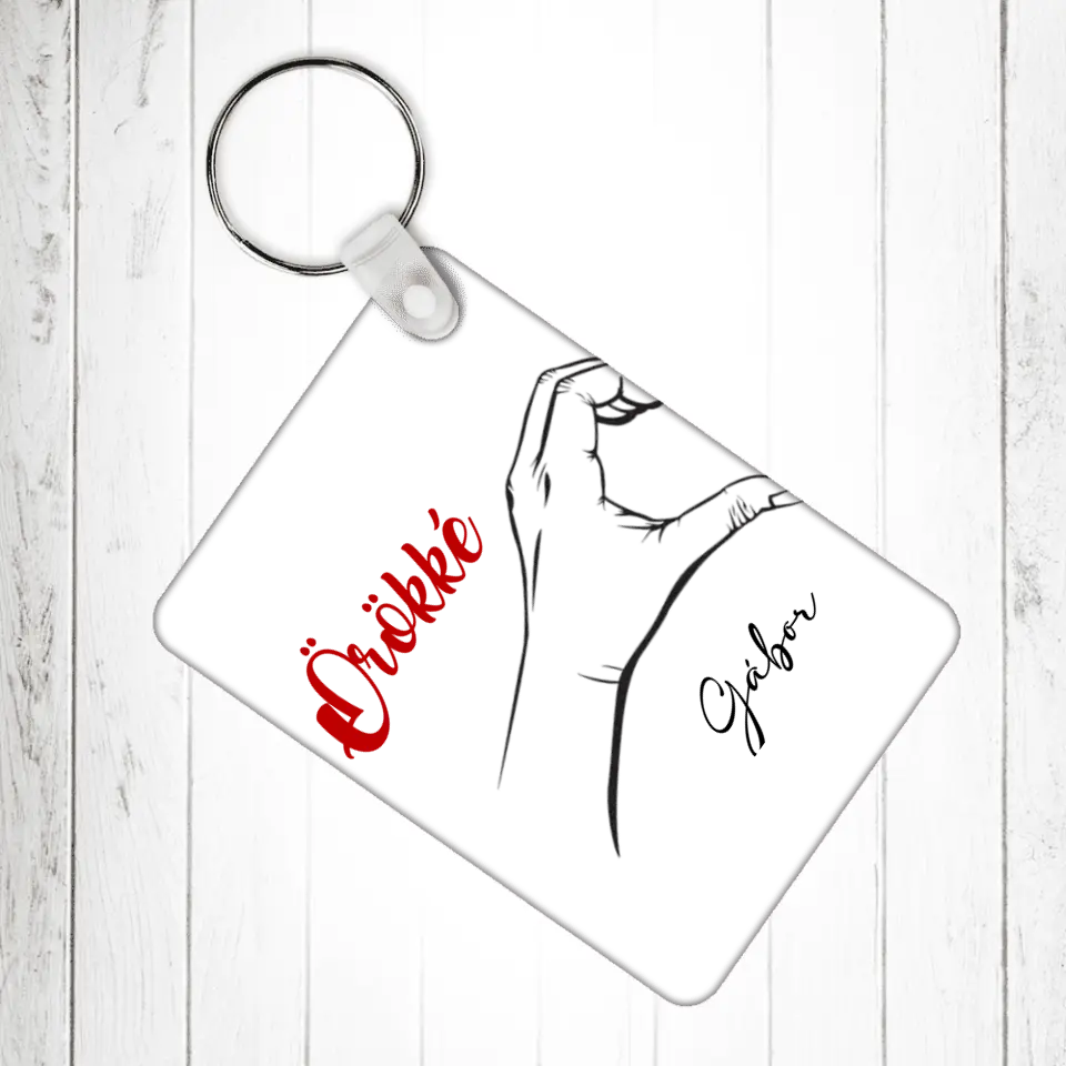 Örökké együtt valentin napi kulcstartortó 2db-os szettben