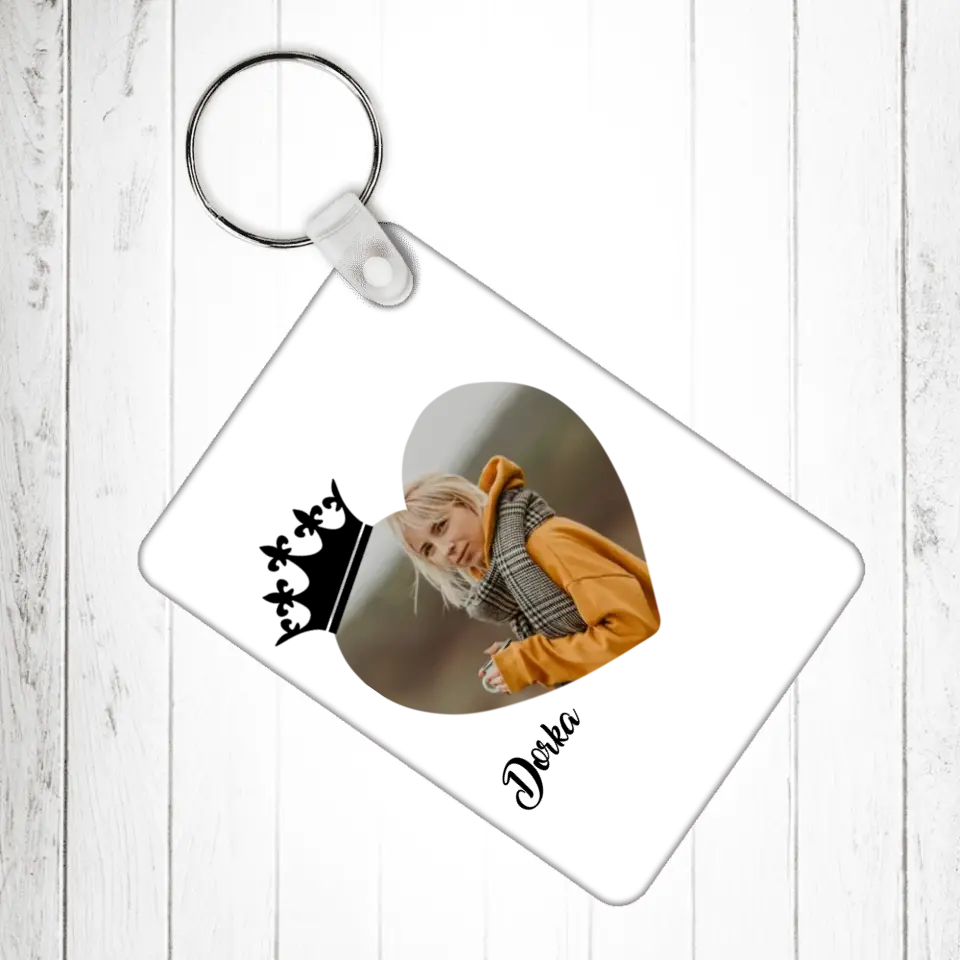 King & Queen 2 db-os páros kulcstartó fényképpel