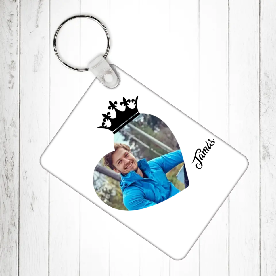 King & Queen 2 db-os páros kulcstartó fényképpel