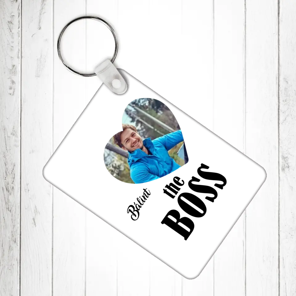 The Boss & The real Boss 2 db-os páros kulcstartó fényképpel