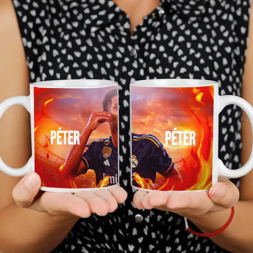 Jude Bellingham - Real Madrid egyedi ajándék bögre névvel