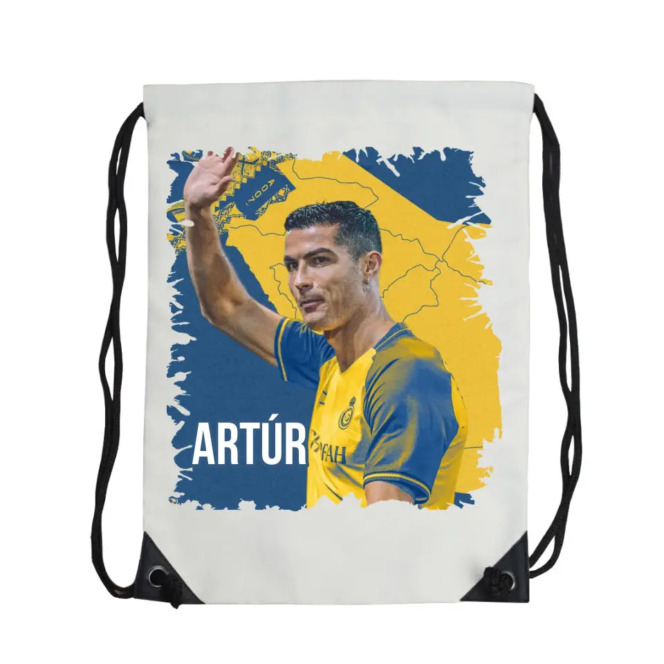 Személyre szabható Ronaldo Al-Nassr egyedi neves tornazsák