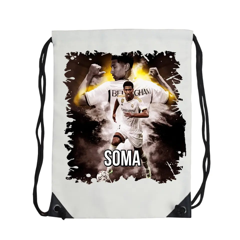 Személyre szabható Jude Bellingham egyedi neves tornazsák