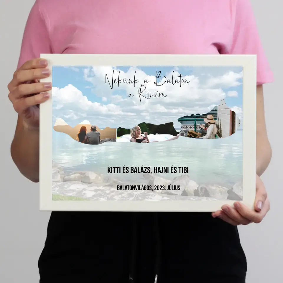 Balatoni nyaralás emlék falikép 3 képpel
