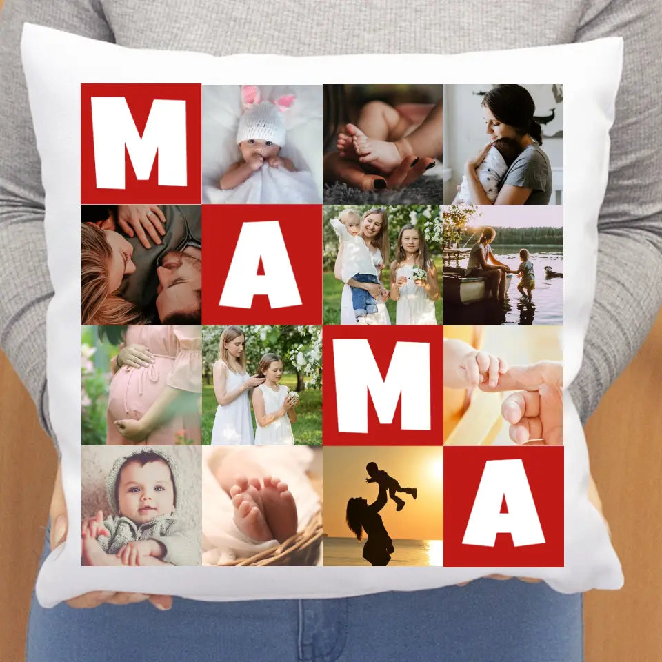 Egyedi 12 képes párna Mamáknak