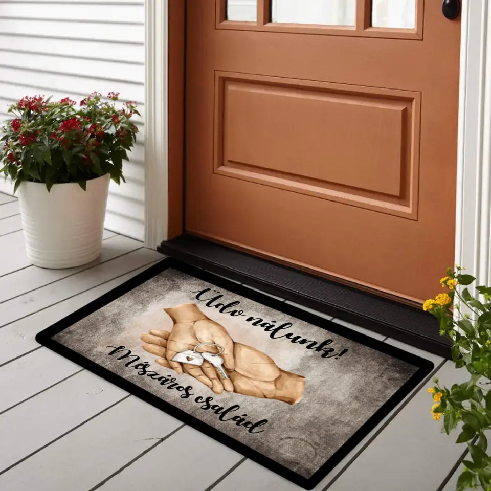 Az első otthonunk lábtörlő választható mintával