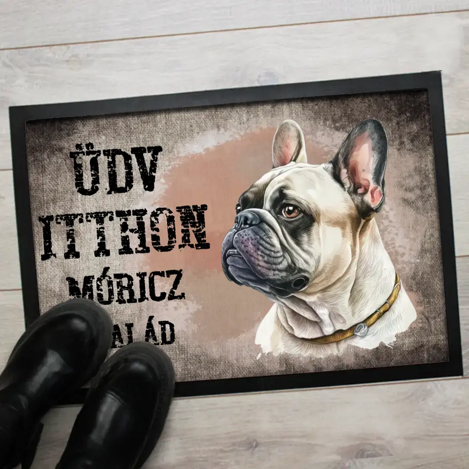 Egyedi lábtörlő választható kutyával