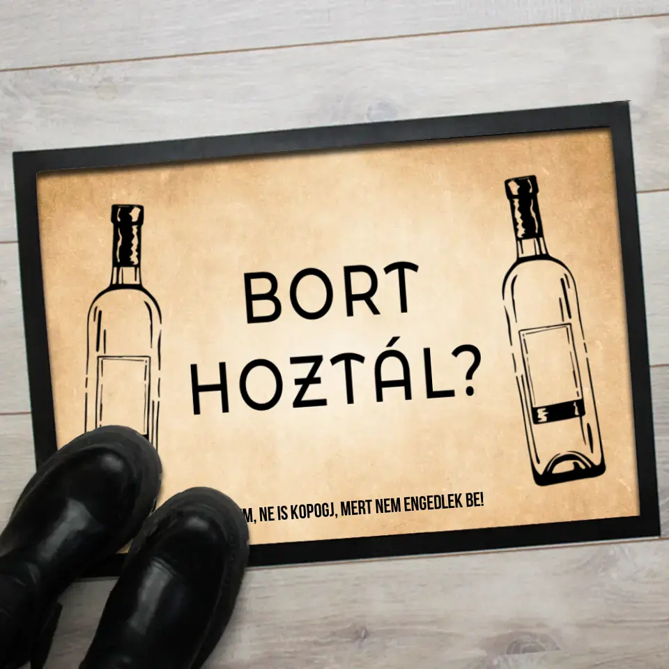 Mit hoztál? egyedi lábtörlő