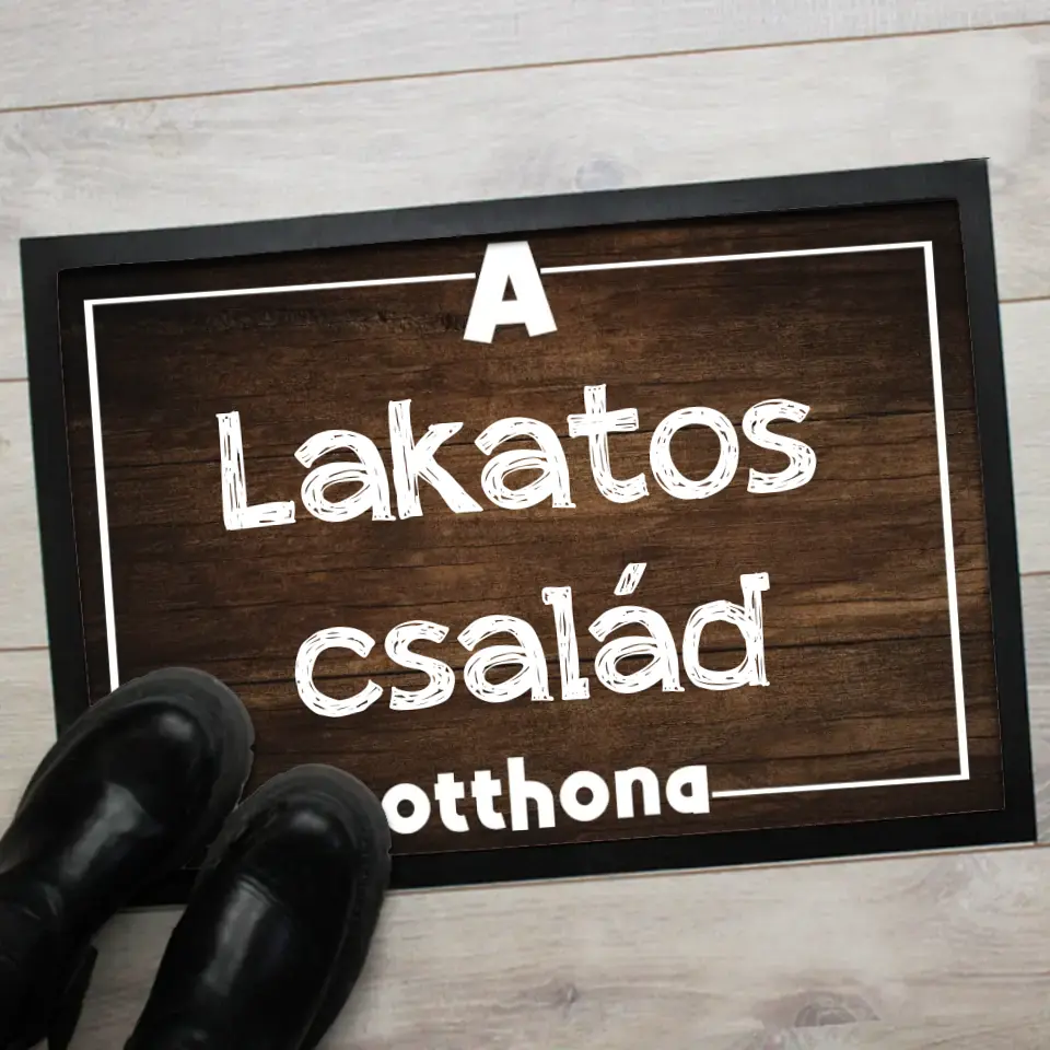 Egyedi családneves lábtörlő