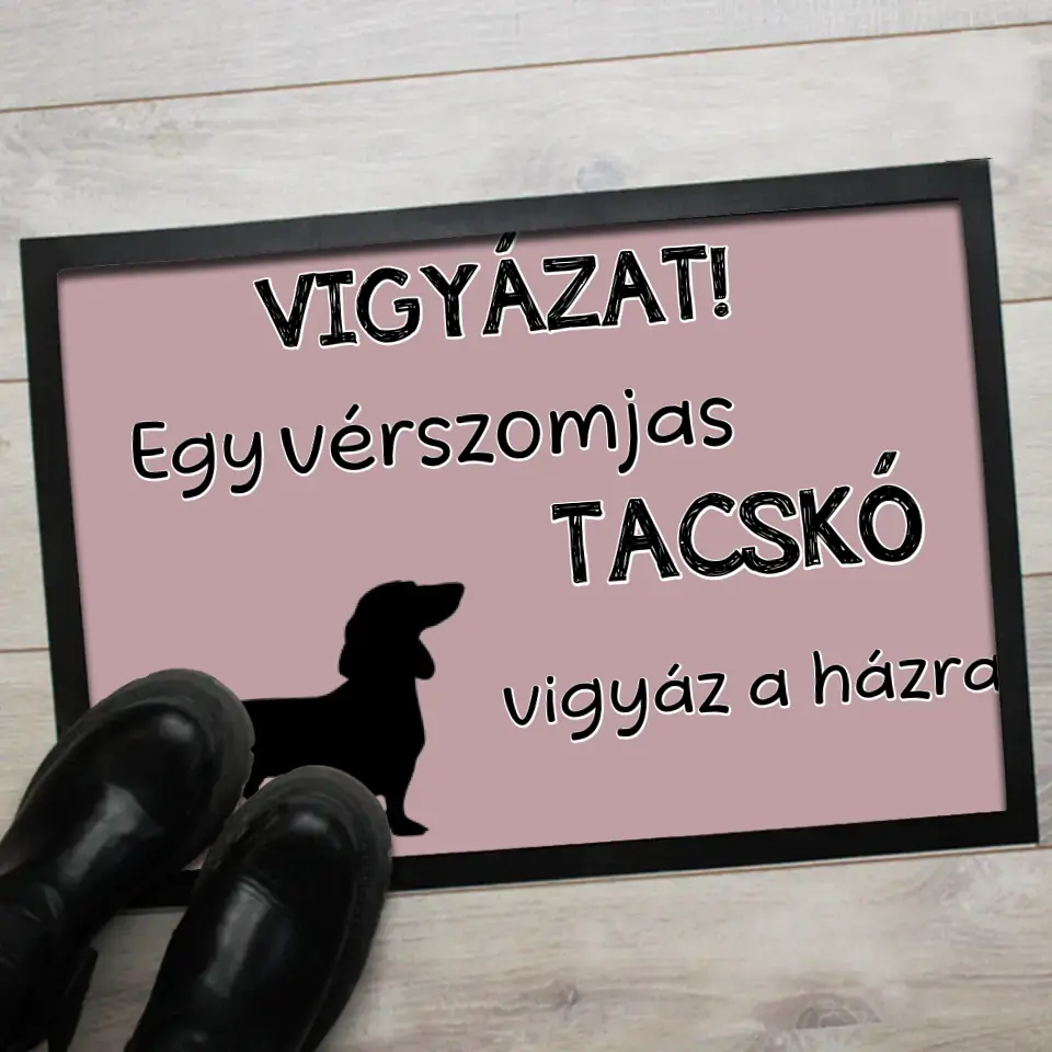 Kutyás egyedi lábtörlő