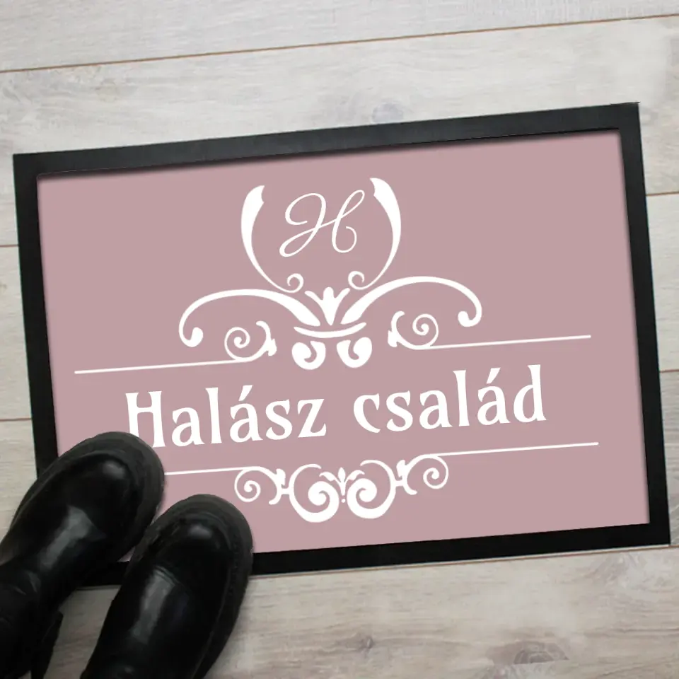 Családosneves egyedi lábtörlő