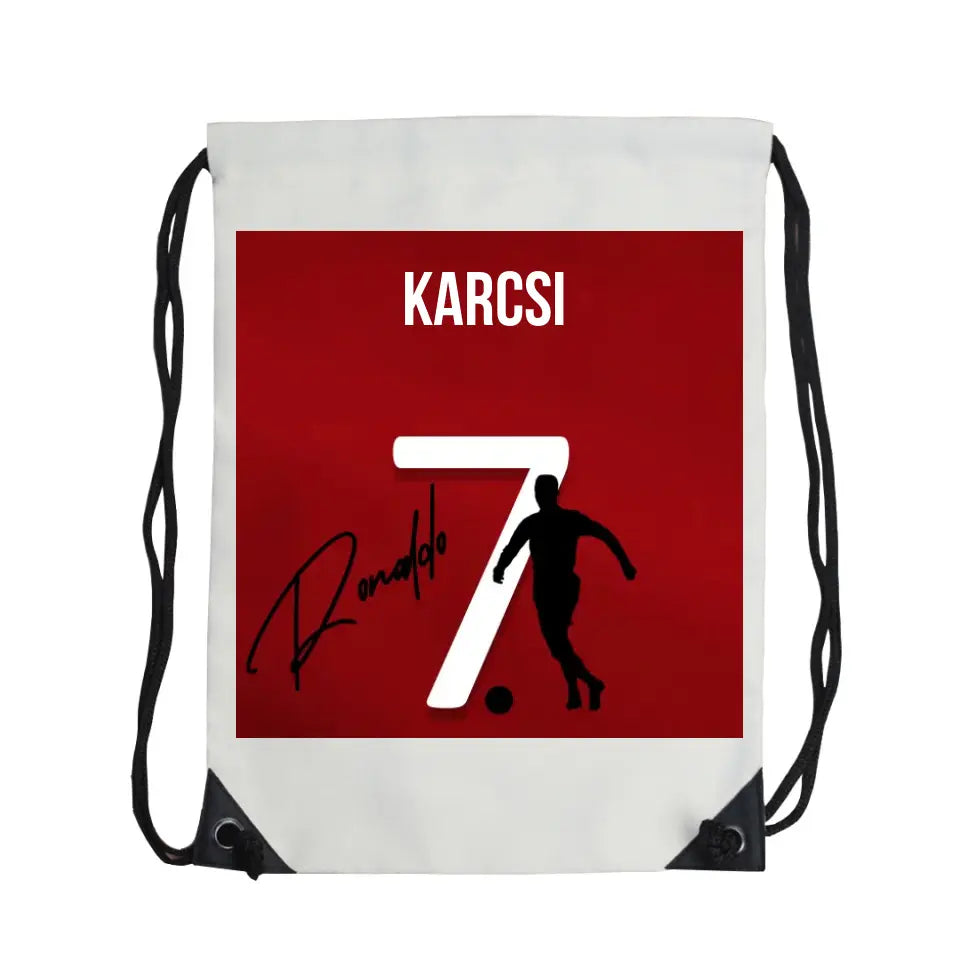 Ronaldo egyedi neves tornazsák aláírással