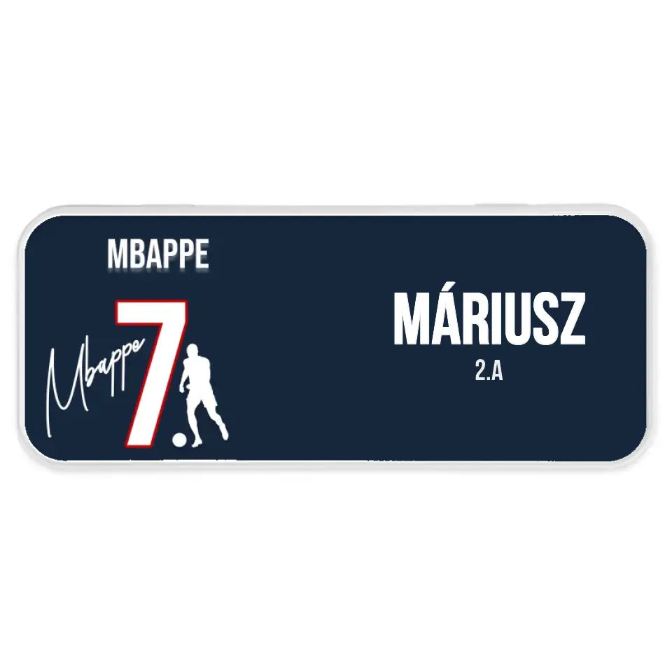 Személyre szabható Mbappe egyedi neves tolltartó