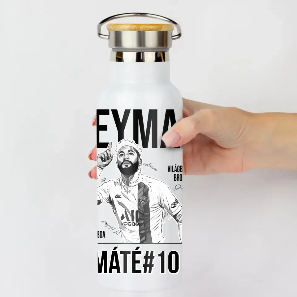 Személyre szabható Neymar focis ajándék kulacs gyerekeknek