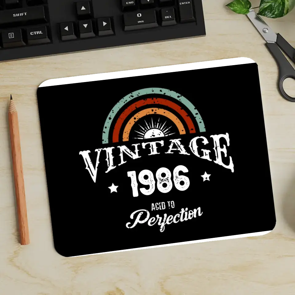 Vintage perfection egyedi születésnapi ajándék egérpad