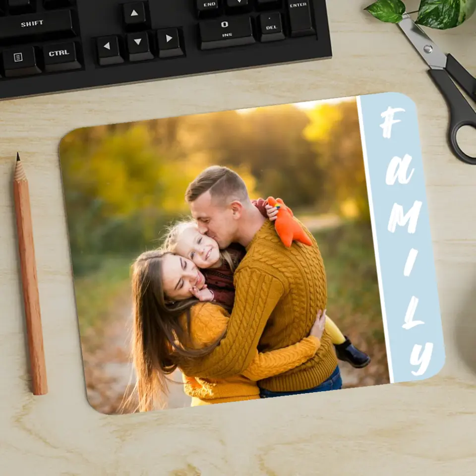 Family feliratos egérpad egyedi képpel