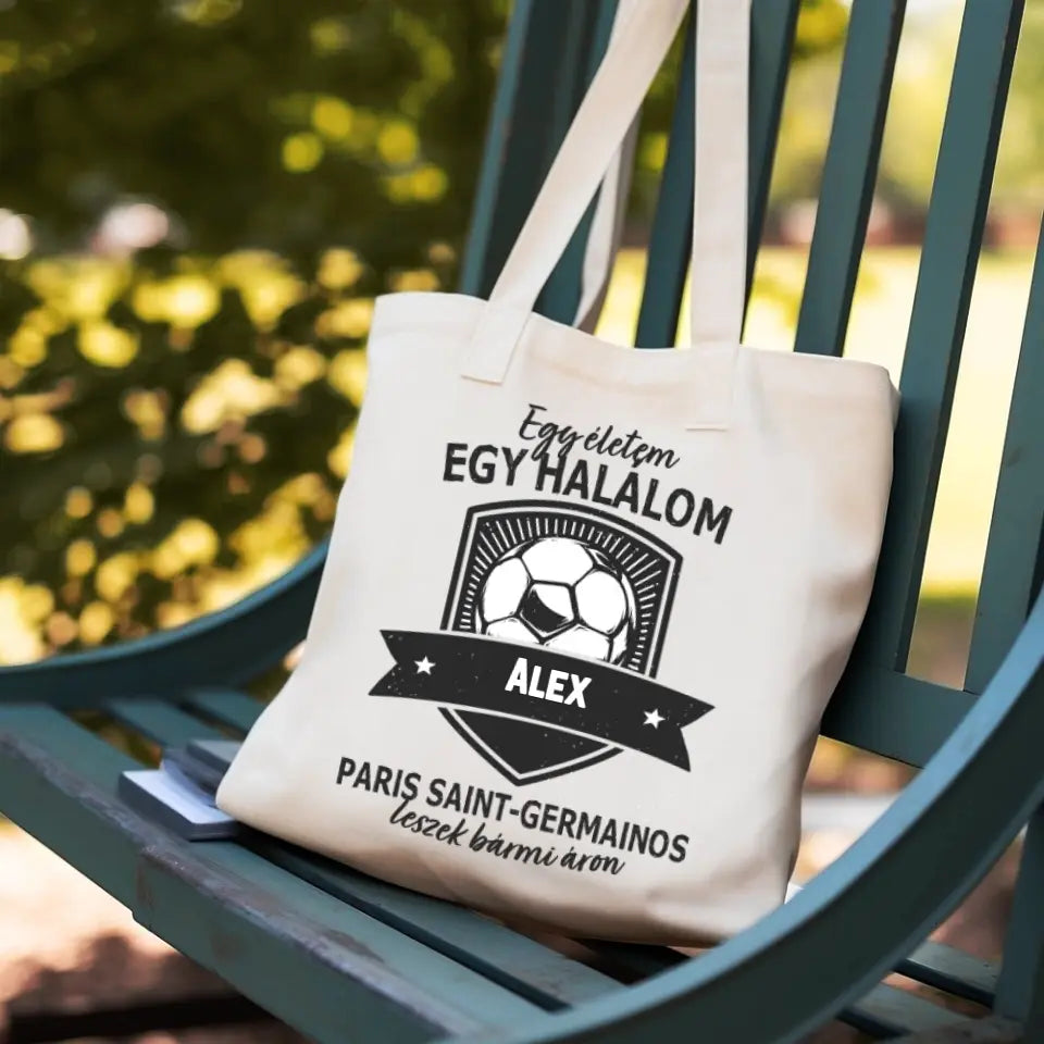 Egyedi neves Paris Saint-German focis vászontáska