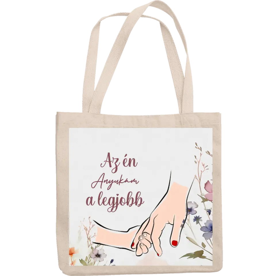 Szerkeszthető egyedi ajándék vászontáska Édesanyáknak