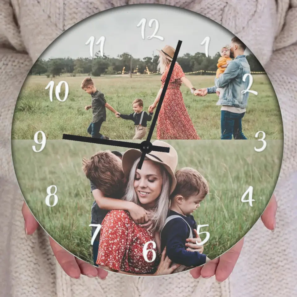 Egyedi fényképes óra 2 képpel