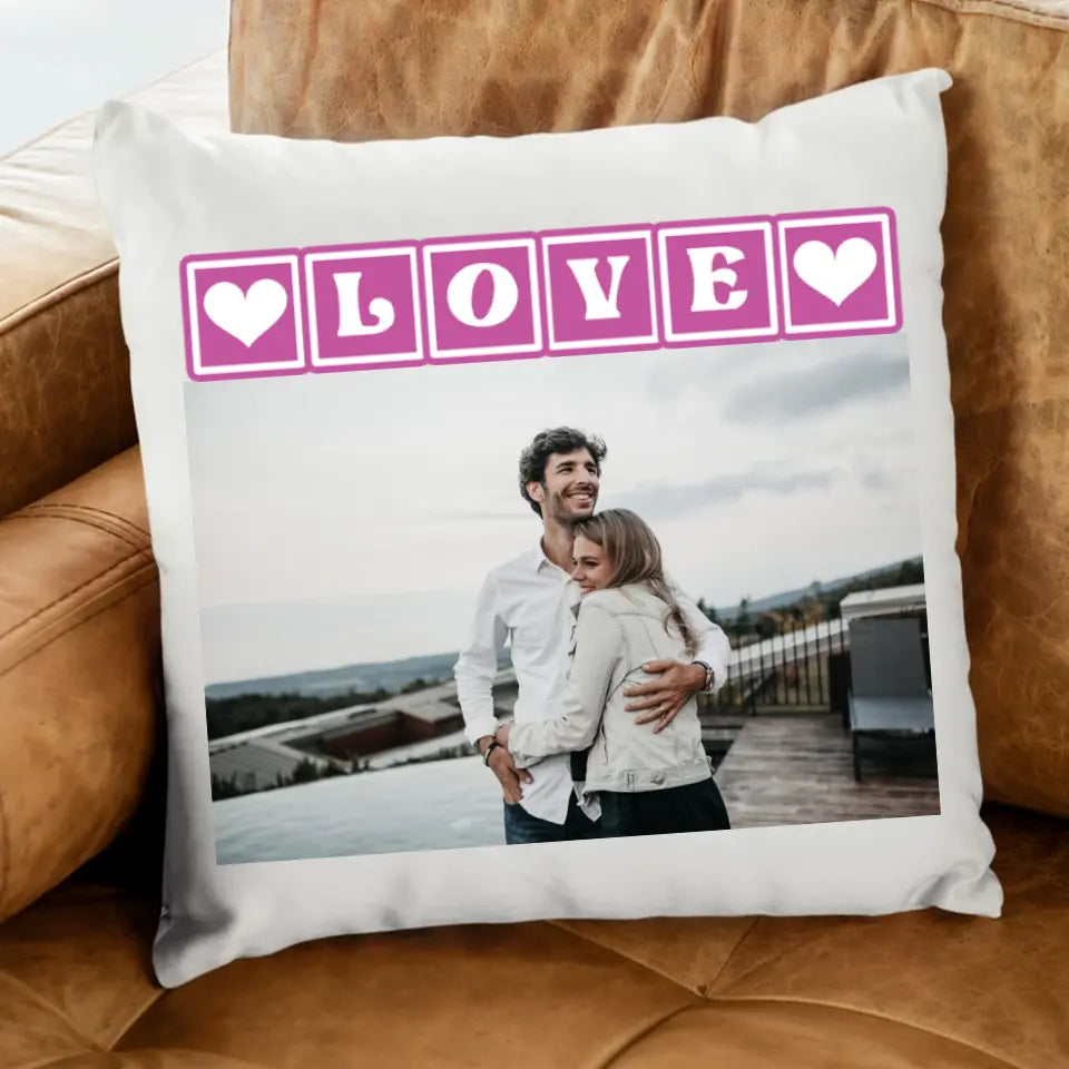 Valentin napi párna egyedi képpel