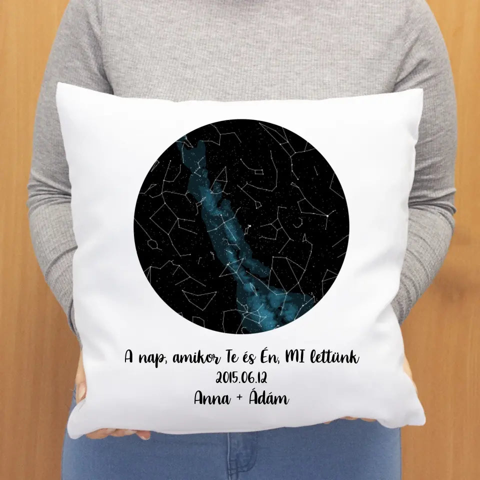 Csillagtérképes egyedi párna