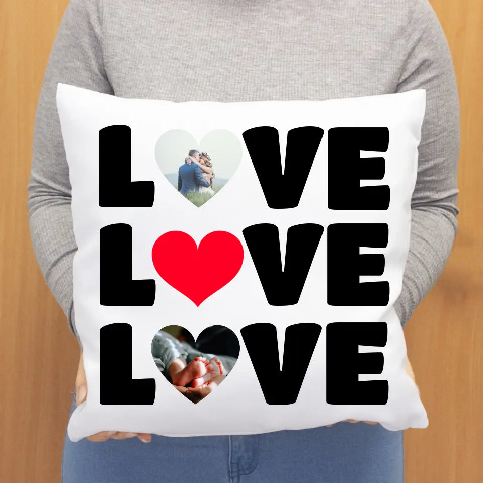 Love feliratos párna 2 képpel