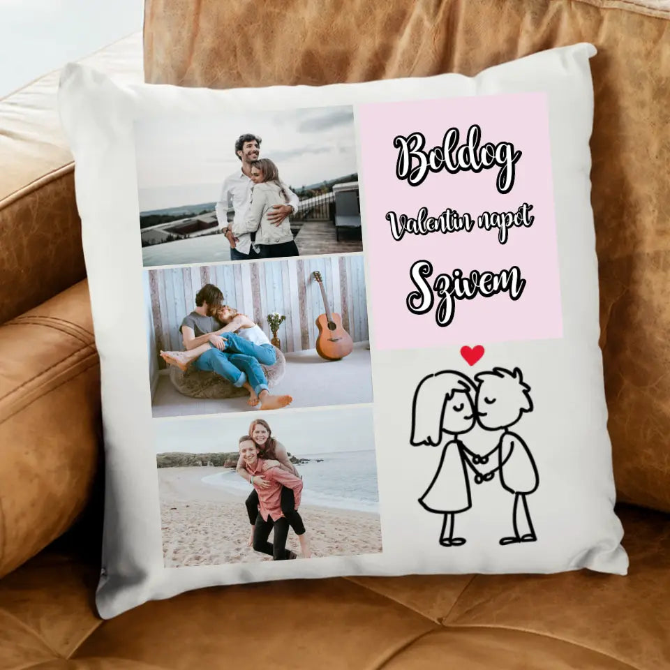 Valentin napi 3 képes párna