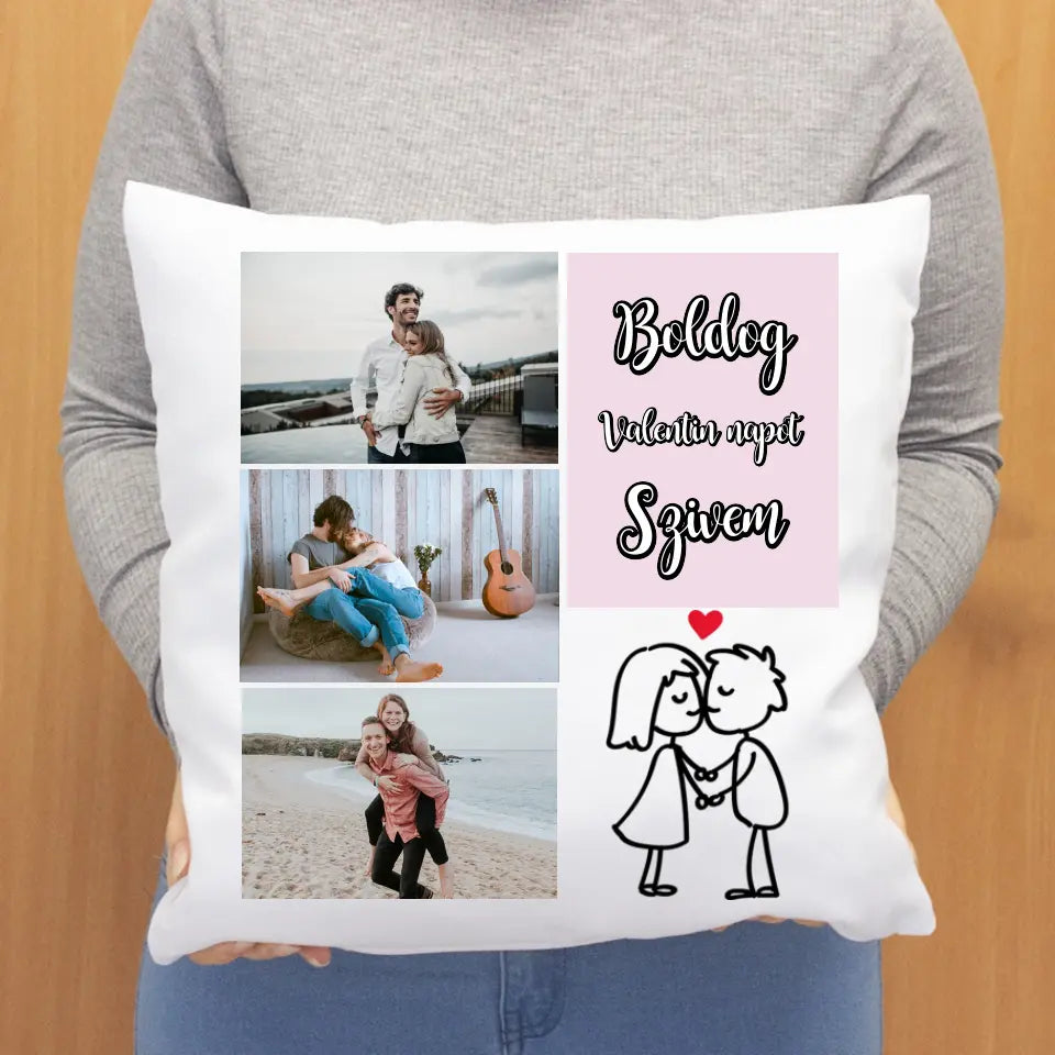 Valentin napi 3 képes párna