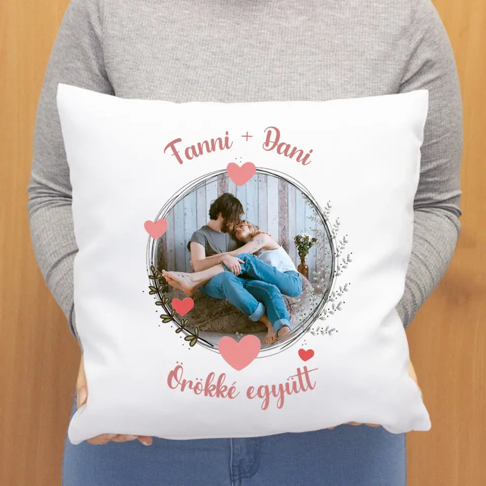 Valentin napi egyedi képes párna