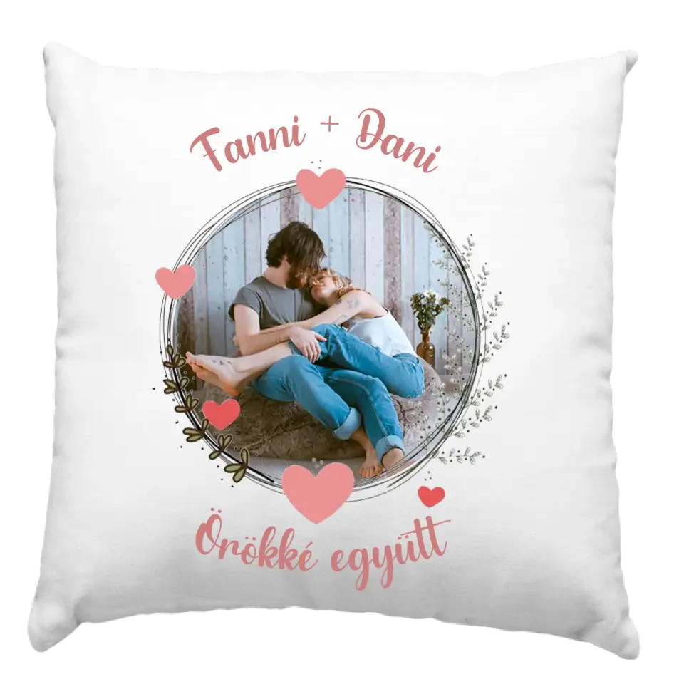 Valentin napi egyedi képes párna