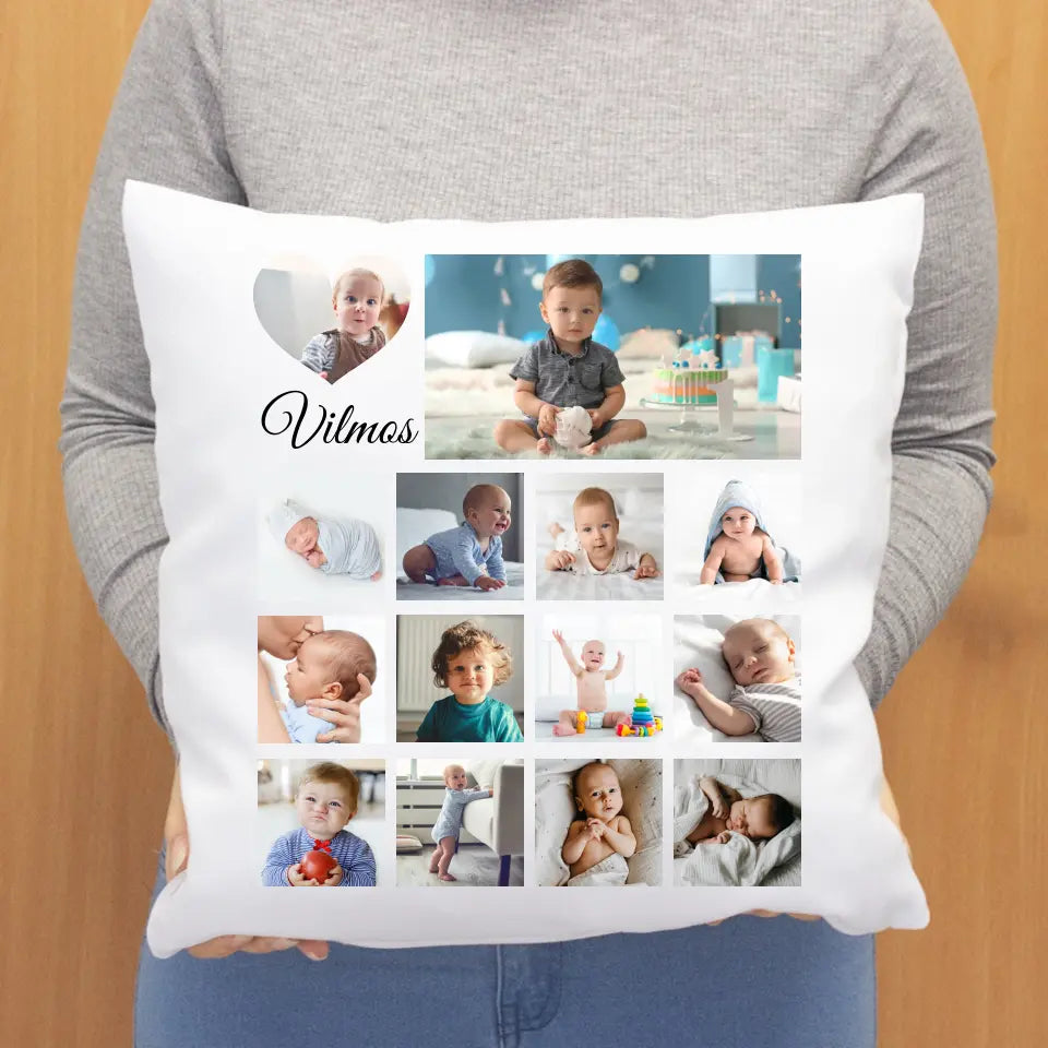 Első szülinapi ajándék párna saját képpel