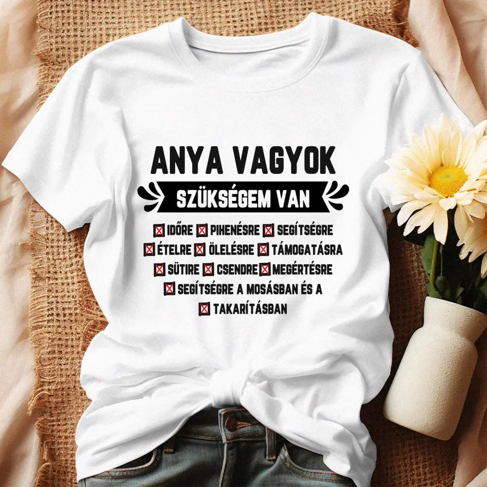 Egyedi ajándék anyukáknak - Anya vagyok fehér